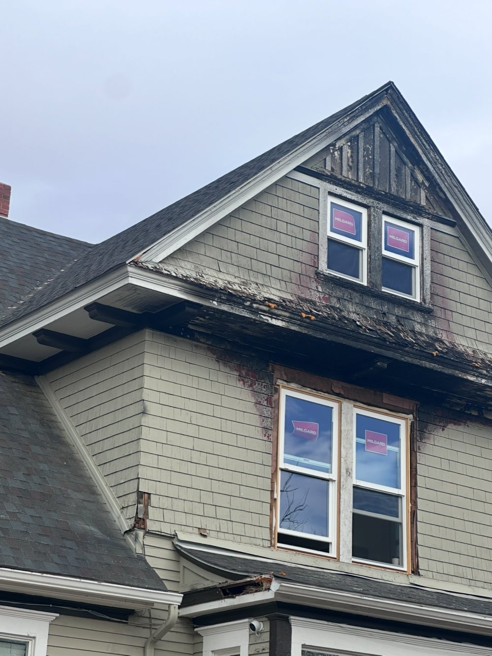 Repainted two-story home exterior