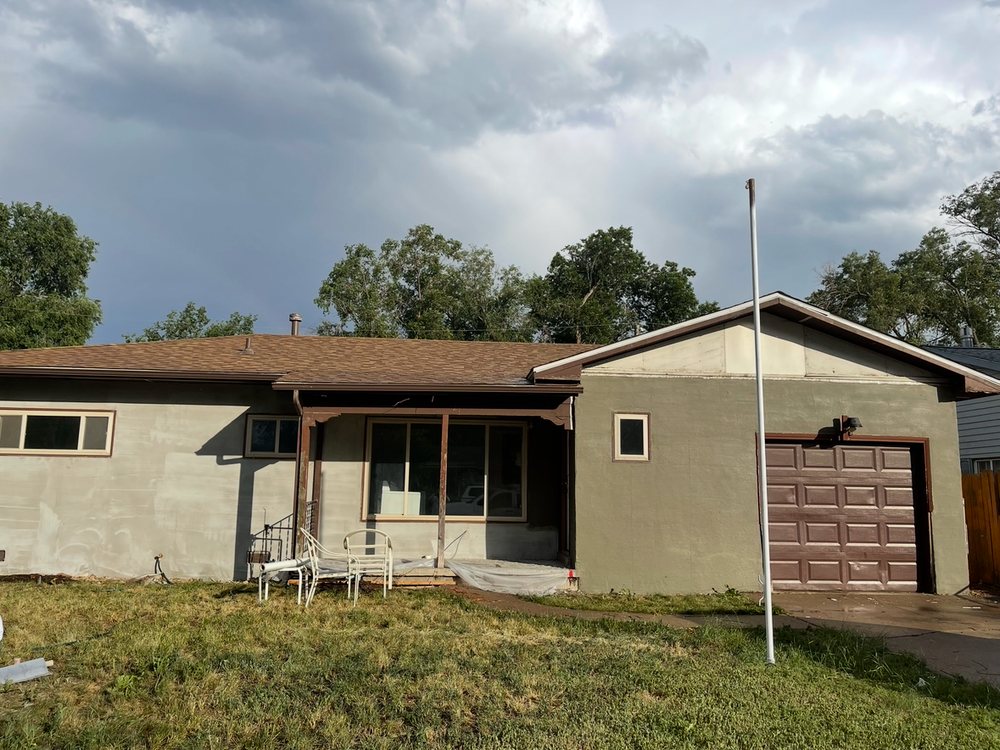 Ranch home exterior repaint