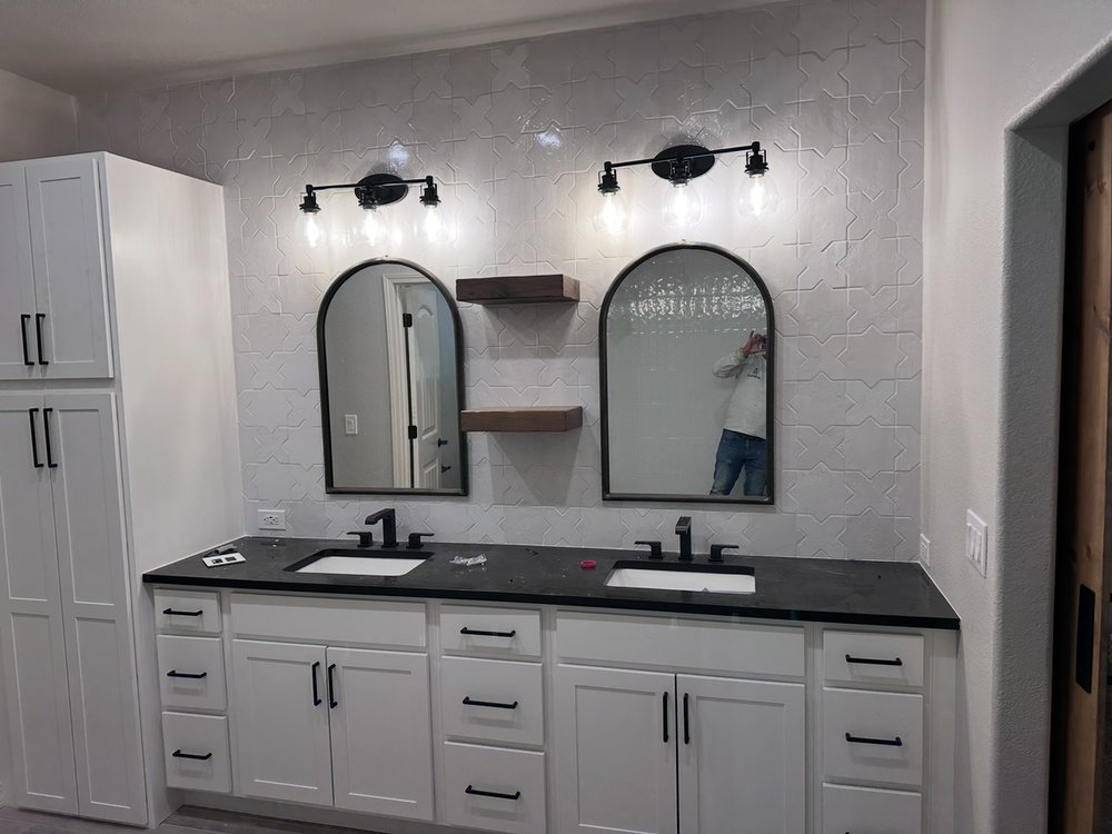 Bathroom remodel with new vanity