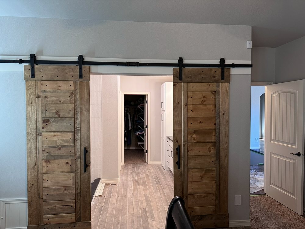 Interior remodel with custom barn doors