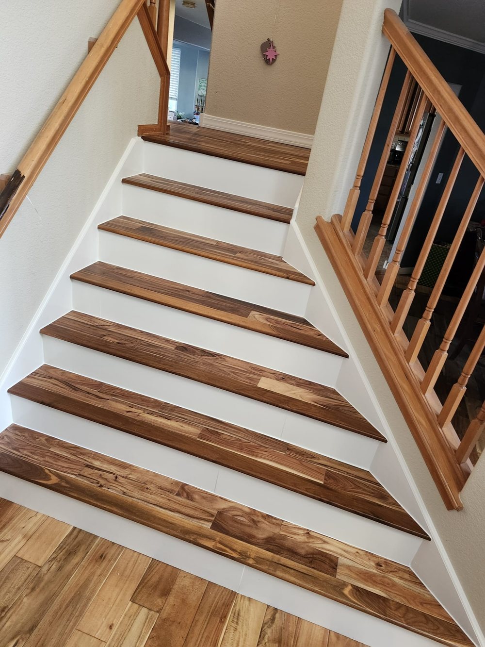 Interior staircase and trim finish