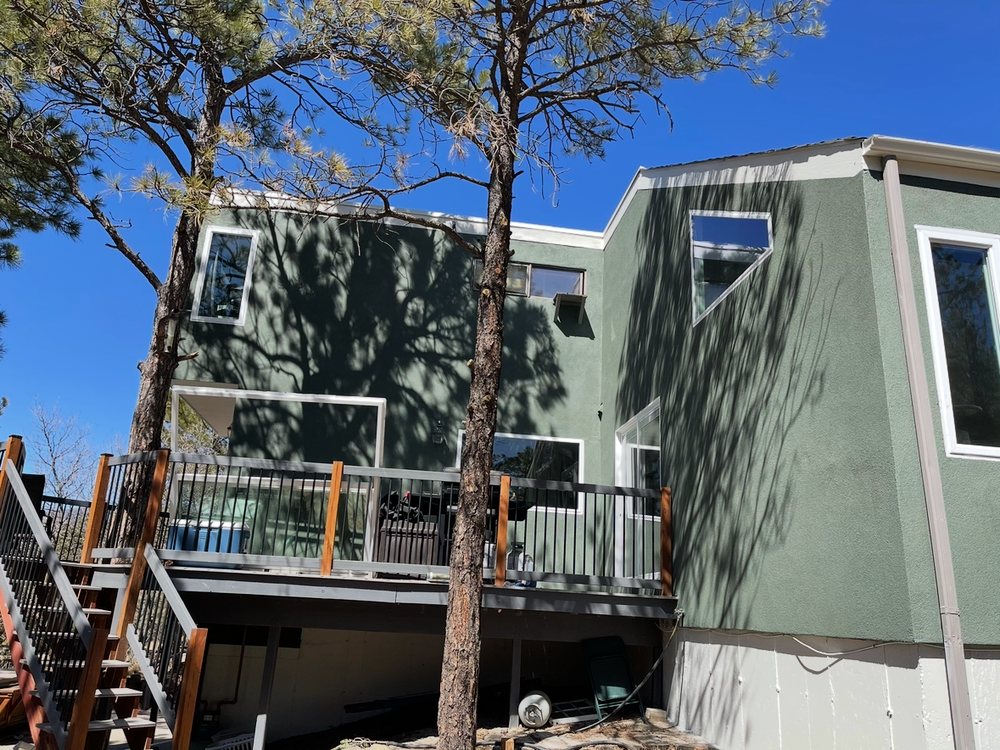 Exterior painting in progress