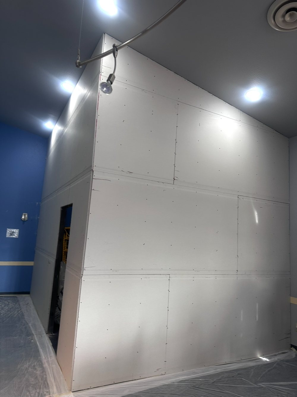 Fresh interior paint and drywall